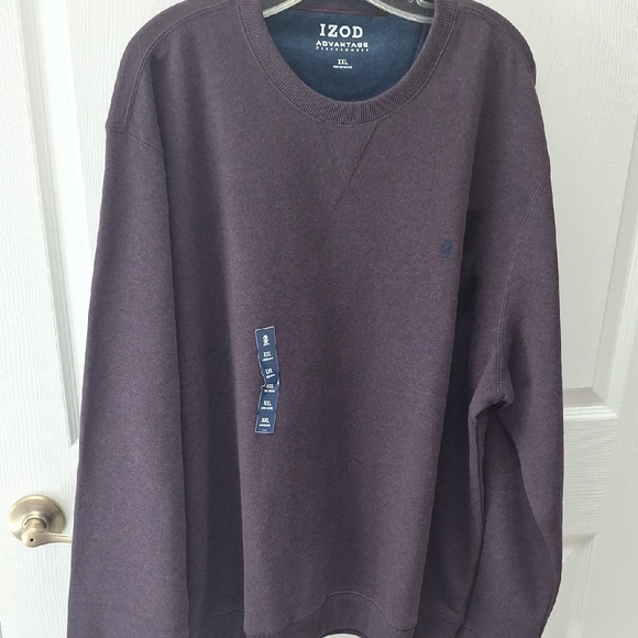 f Mens Izod Purple Soft Stretch Performance Sweatshirt  XXL.  NWT - Picture 1 of 5
